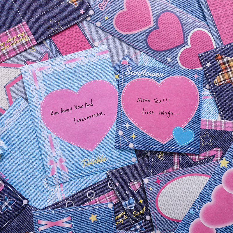 Wholesale Paper Denim Sweetheart Series Korean Notes